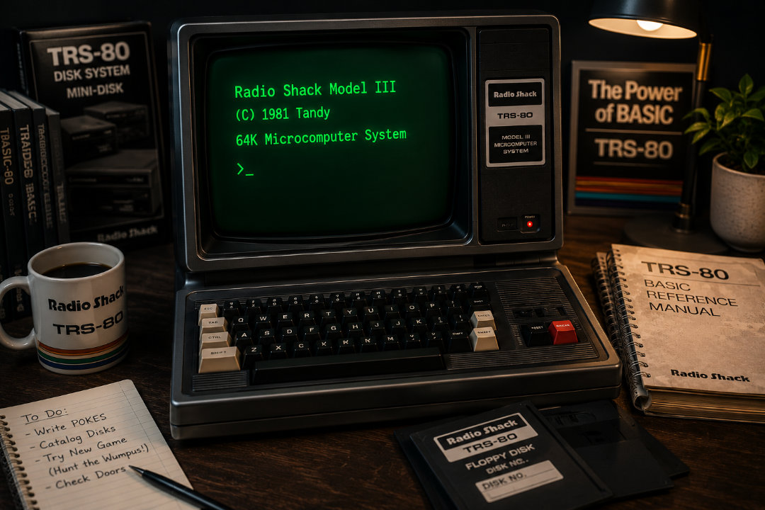 TRS-80 setup for Project Shack